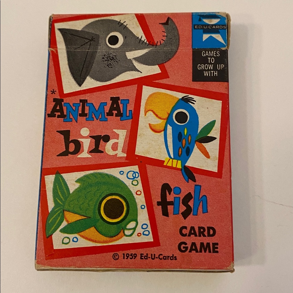 Vintage 1959 Card Game By Ed-U-Cards Bird Fish Animal 33 Cards Read Description - Picture 12 of 13